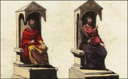 F81: Louix IV, son costume, son trône  //  F82: Lothaire I, son costume, son trône